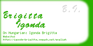 brigitta igonda business card